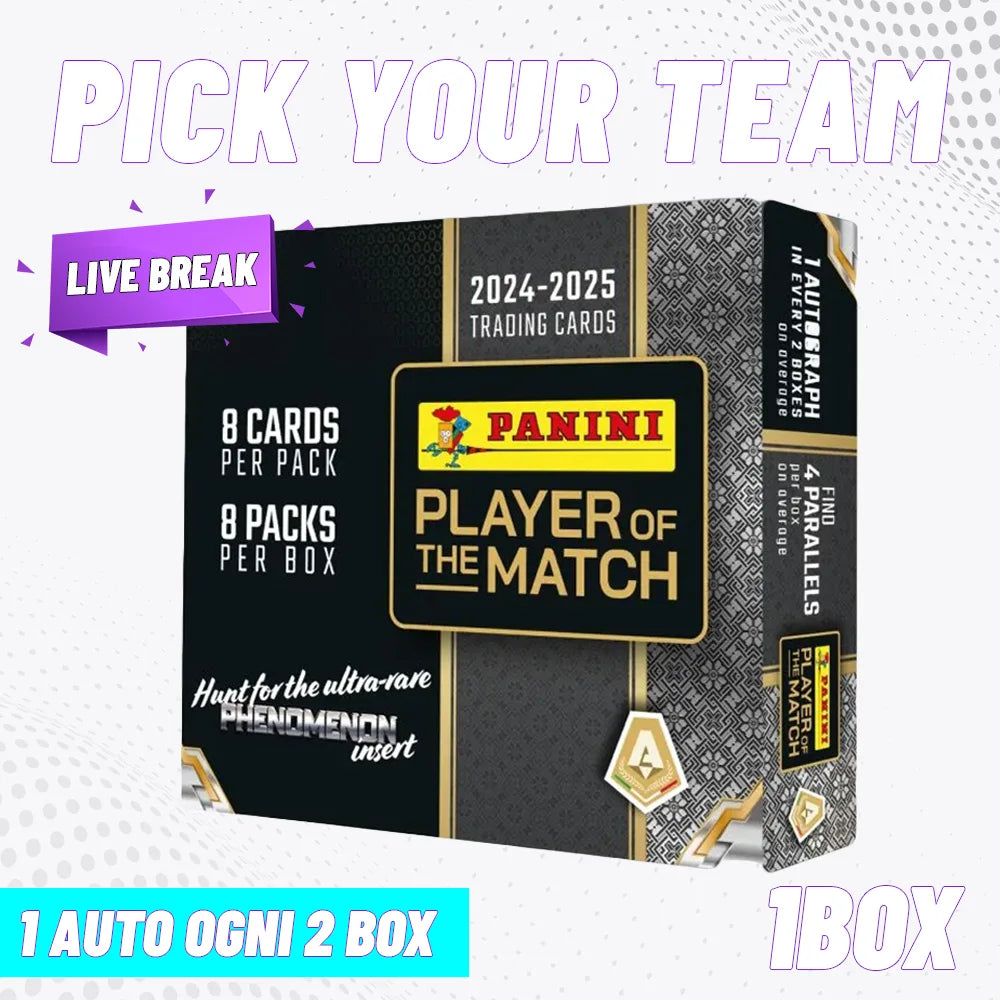 Break Panini Player of the match 2024 - Box Opening Live di Carte Sportive Collezionabili