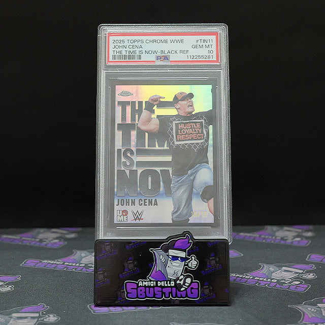 2025 Topps Chrome WWE - The Time Is Now JOHN CENA BLACK 10/10 [PSA 10]