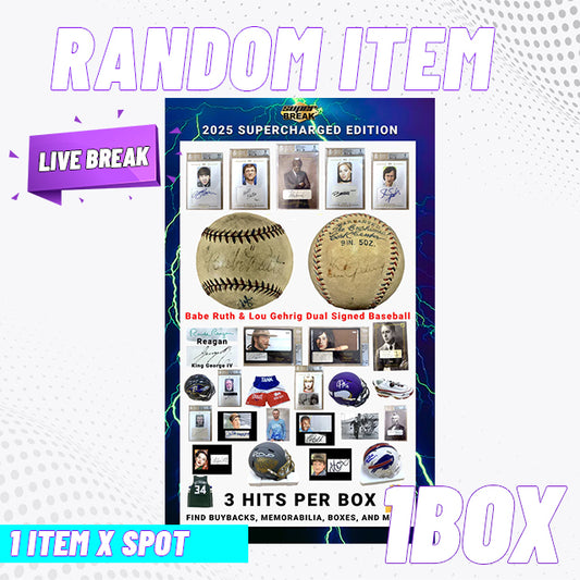 [Break] 2025 Supercharged Series 1 Edition - 4 Hits Per Box - Single Box [RANDOM ITEM #8]