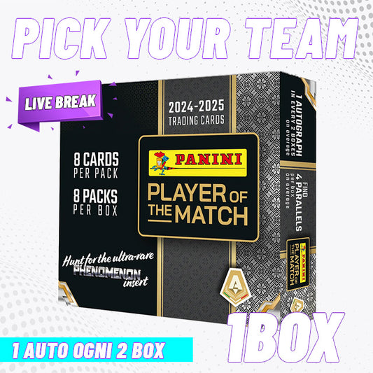 [Break] PANINI PLAYER OF THE MATCH 2024/25 - Pick Your Team #21 [1 Box]